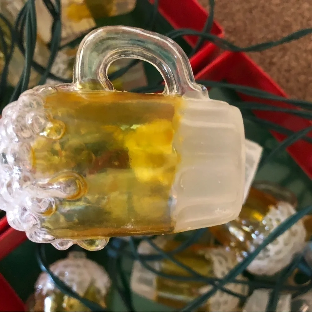 Kurt Sandler Set of 2 Novelty Frosty Beer Mugs String Light Sets 24 in All